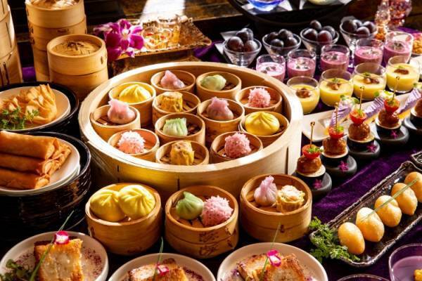ヒルトン東京の中国料理「王朝」で楽しむ、美しいパープルアレンジなチャイニーズアフタヌーンティーのひととき