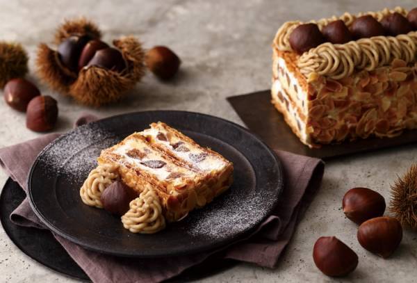 キハチで人気のナポレオンパイを栗仕立てに! 栗の渋皮煮と濃厚なマロンクリームで楽しむ「KIHACHIのマロンパイ」が秋限定で登場