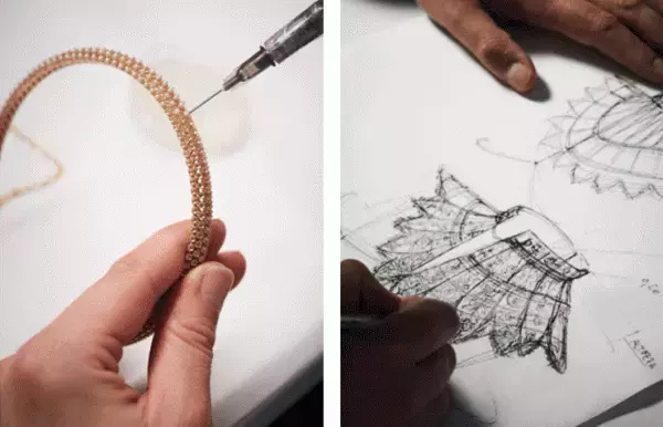 レースの軽やかさとレンジビーズやラインストーンの繊細さが融合したディオール「D-ルネサンス」ジュエリー