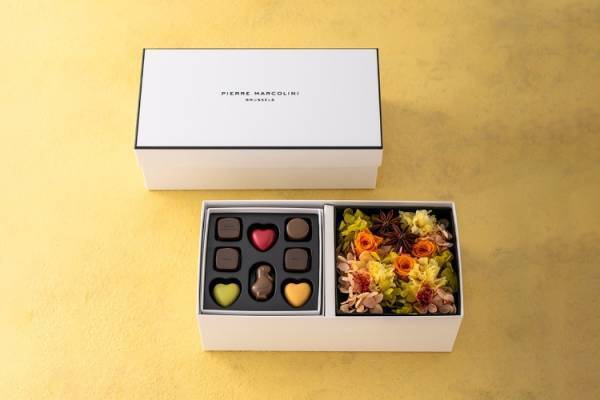 ピエール マルコリーニから華やかに木々が色付く季節の訪れを感じさせる、秋のフラワーボックス&チョコレートが登場