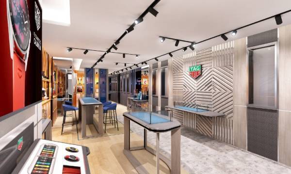 エスパス タグ・ホイヤー 銀座がリニューアルオープン、ストアデザインは和の文化をモダンにアレンジ