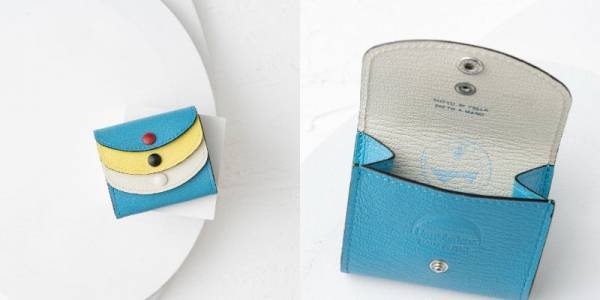 ラルコバレーノの革小物に「ドラえもん」カラーのアイテムが登場