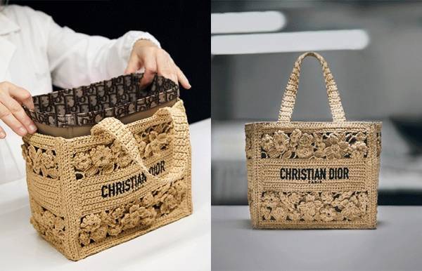 ディオール ブックトートが牧歌的なオーセンティシティを纏うラフィア素材で登場