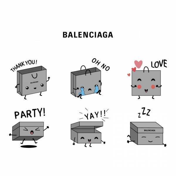 バレンシアガが日本のLINE公式アカウントを通じて初となる限定LINE スタンプパックを発表