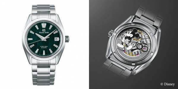 グランドセイコーが裏蓋にクラッシックスタイルのミッキーマウスのイラストを施したディズニー創業100周年限定モデルを発売