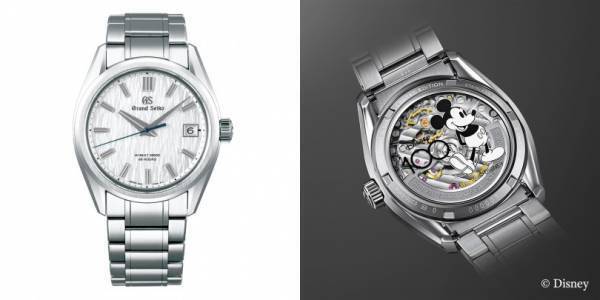 グランドセイコーが裏蓋にクラッシックスタイルのミッキーマウスのイラストを施したディズニー創業100周年限定モデルを発売