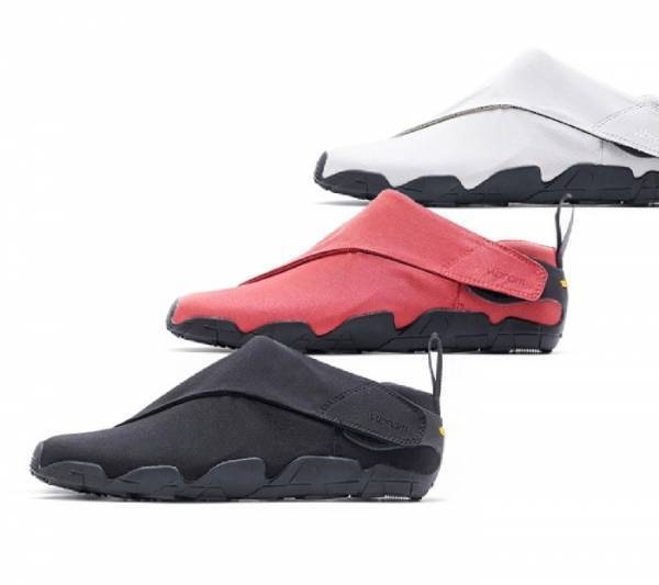 ヴィブラム社が日本伝統の「風呂敷」からインスピレーションを受けて開発した、やさしく包み込むシューズ