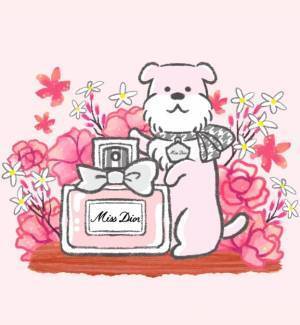 ミス ディオールからムッシュ ディオールの愛犬ボビーが愛らしいLINEスタンプが登場