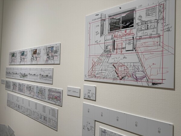 ルックバックの創作の軌跡をたどる。「劇場アニメ ルックバック展 ―押山清高 線の感情」、麻布台ヒルズで開催