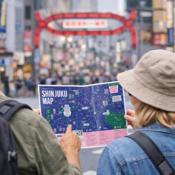 FASHION HEADLINEが発行する「SHINJUKU MAP & CITY GUIDE」。新宿を編集したフリーペーパーを制作