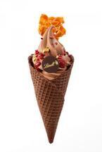 リンツ季節限定ソフトクリーム「ショコラ フランボワーズ」ベリー＆ベリーのプチプチ食感