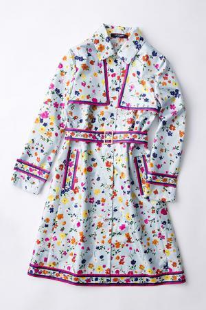 レオナールからカラフルな花柄レイングッズ発売 - トレンチレインコートや傘など