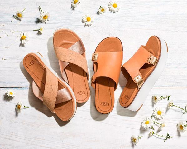 UGGから16年春夏新作 - スエード×メタリックレザーのプラットフォームサンダルなど