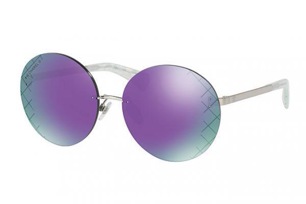 シャネルの新作ミラーサングラス、レーザー加工でキルティング柄を表現 - 夏らしいパープルやイエロー