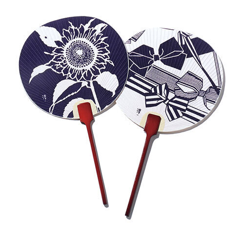 中原淳一の和小物、京都高島屋で発売 - 浴衣柄の「布うちわ」や「メンズ用扇子」など
