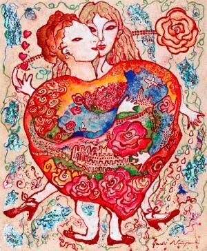 蜷川有紀の絵画展「薔薇のおもちゃ箱」渋谷で開催 - 愛を演出する深紅の薔薇空間
