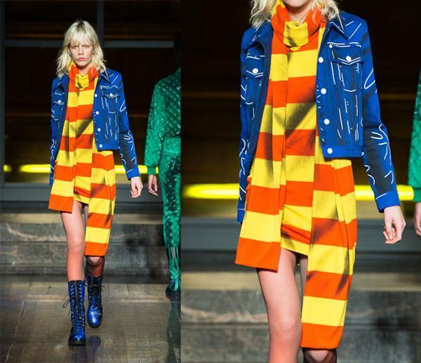 モスキーノ 16年プレフォールの新作ウェア - 十字架モチーフのMA-1やフェイスプリントドレス