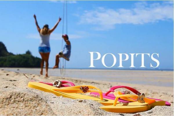 セレブ愛用ビーチサンダル「ポピッツ」新宿&有楽町に期間限定ショップ、サンダル17色×チャーム200種