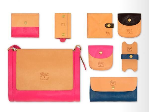 イル ビゾンテ「日本限定コレクション」ハンドバッグや財布など全13型、青やピンクの“カラーレザー”