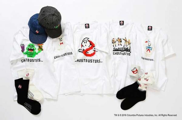 ゴーストバスターズ×ベーセー ストックのコラボアイテム、8bitでキャラを描いたTシャツなど