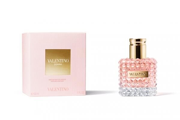 ヴァレンティノの香水「ドンナ」にヘアミストが仲間入り、アイリス・ローズ・バニラの調和のとれた香り