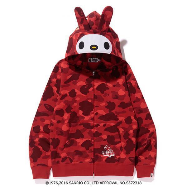 ア ベイシング エイプ×マイメロディ、耳付きのフーディーやスウェットなど