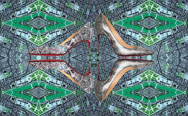 クリスチャン ルブタン、パリのヴィンテージ地図をイメージした新シューズ＆バッグ