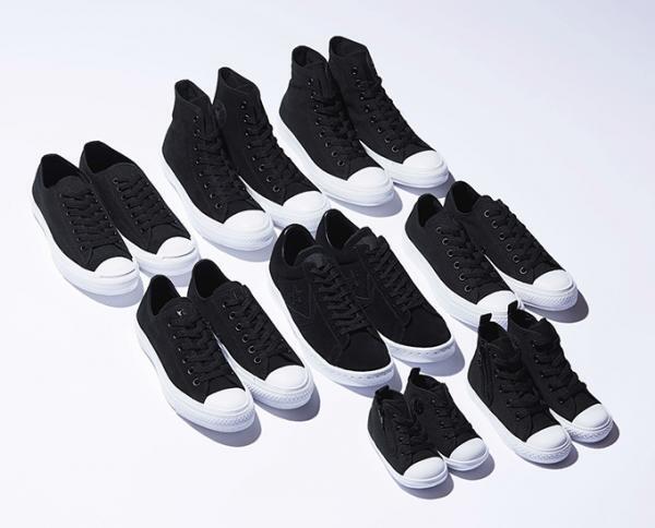 コンバース 黒で統一された新コレクション - オールスターやジャックパーセルなど