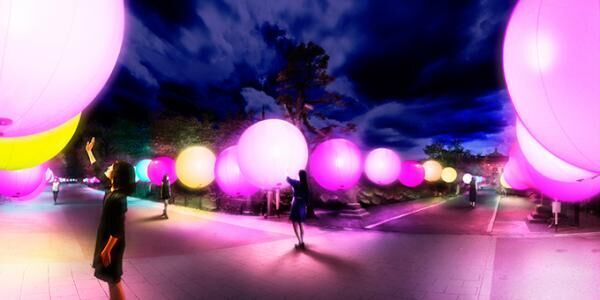 チームラボの新作が「TOKYO数寄フェス」に - 触れる度、光と音が変化する球体が不忍池に連なる