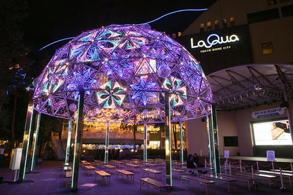 東京ドームシティ 冬のイルミネーション - ピサの斜塔や水都ベネチアを再現、恋愛のパワースポットも