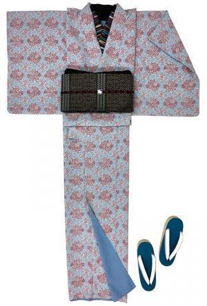 大塚呉服店からオリジナルきもの「花紋つなぎ」- 京袋帯「マーブル」「キューブ」の新色も登場