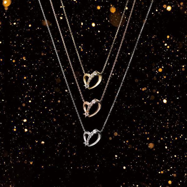 スタージュエリーから、流れ星がハートを射抜くクリスマス限定ネックレス