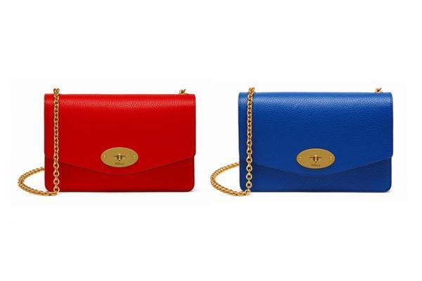 マルベリーのクリスマスに向けたミニバッグ - 鮮やかなレッドやポーセリンブルー