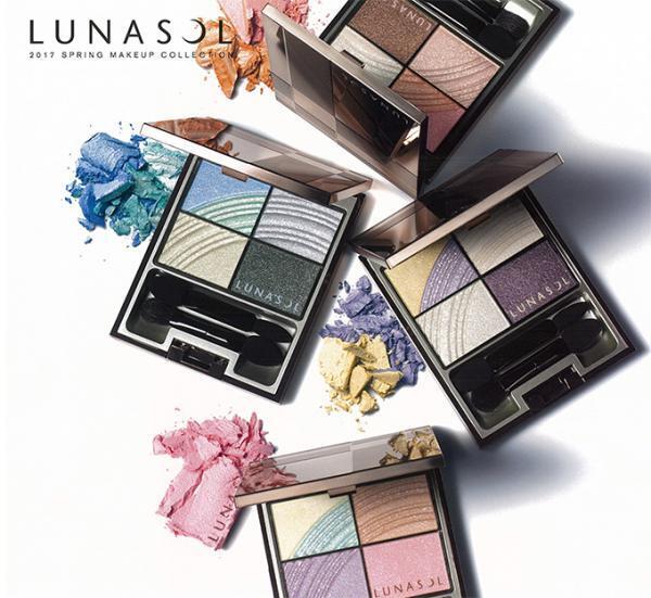 ルナソル 17年春コスメ、「虹」をイメージした鮮やかなアイシャドウやマスカラ