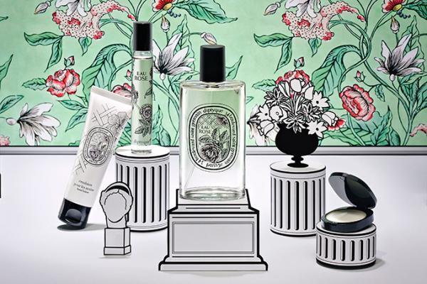 ディプティックよりバレンタインに向けたコレクション - 花柄の壁紙で彩ったキャンドルやフレグランス