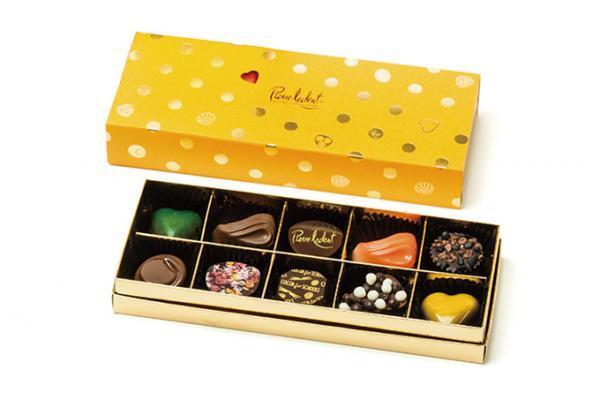 ベルギー発 ピエール・ルドンのバレンタイン、カラフルなハートや貝殻形のプラリネ