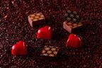横浜ベイシェラトン ホテルのバレンタイン、深紅のチョコでコーティングしたハート型チョコ