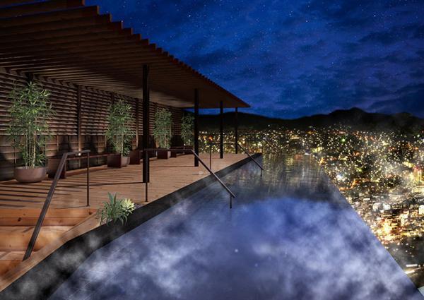 大江戸温泉物語「長崎ホテル清風」4月リニューアルオープン - 長崎の夜景を展望露天風呂から