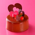 シーキューブからバレンタインに向けた限定スイーツ - 2人で食べきるハートのチョコレート生ケーキ