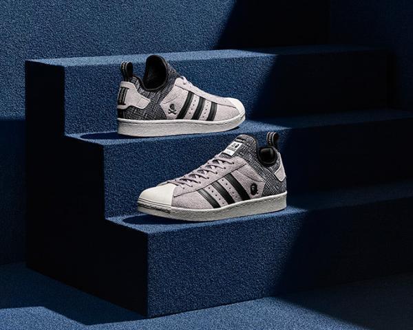 アディダス オリジナルス×ベイプ×ネイバーフッド、スニーカー登場 - スーパースターをアップデート