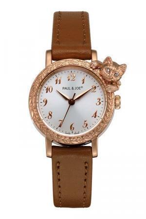 ポール & ジョーの新作ウォッチ - 猫が覗く「タイムレス キャット」にレザーストラップ新登場