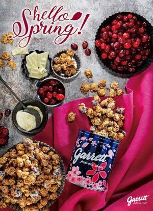 ギャレット ポップコーンから春限定「SAKURA 缶」＆ ホワイトチョコ×クランベリーの新味発売