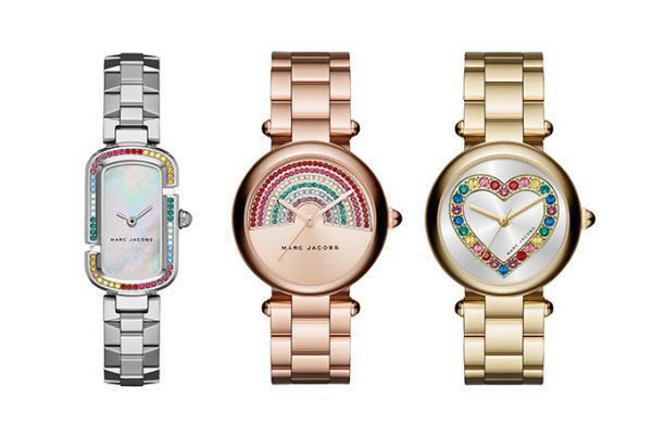 マーク ジェイコブス、春の新作ウォッチ - 色とりどりのクリスタルでレインボーを文字盤に