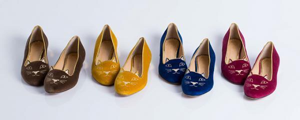 シャーロット オリンピアの17年春夏新作シューズ、カラフルなキティスリッパやバナナパンプス