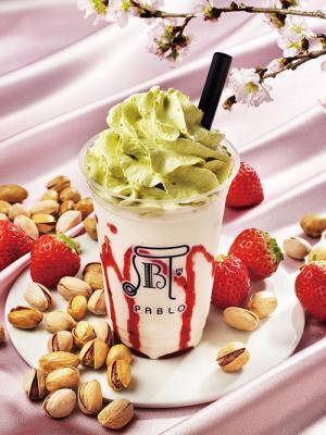 パブロから春の限定スムージー、つぶつぶいちご＆ピスタチオのホイップクリーム