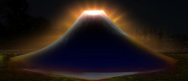 東京ミッドタウン「江戸富士」でネイキッドのプロジェクションマッピング - 壮大な富士山に日本の四季