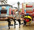 「パックマン人力車」が2日間限定で大阪に、たこ焼きを追いかける演出も - 通天閣付近を観光