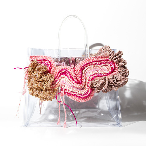 カスタムクリアバッグ展示&販売が表参道 ROCKETで、リトゥン山縣良和やモデル水原佑果などが参加