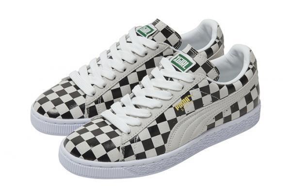 X-girlとプーマのコラボスニーカー発売 -「スウェード」をベースにチェッカーフラッグ柄をデザイン