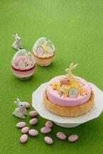 アンリ・シャルパンティエのイースター限定コレクション - 卵を抱えたウサギがのったケーキやムース
